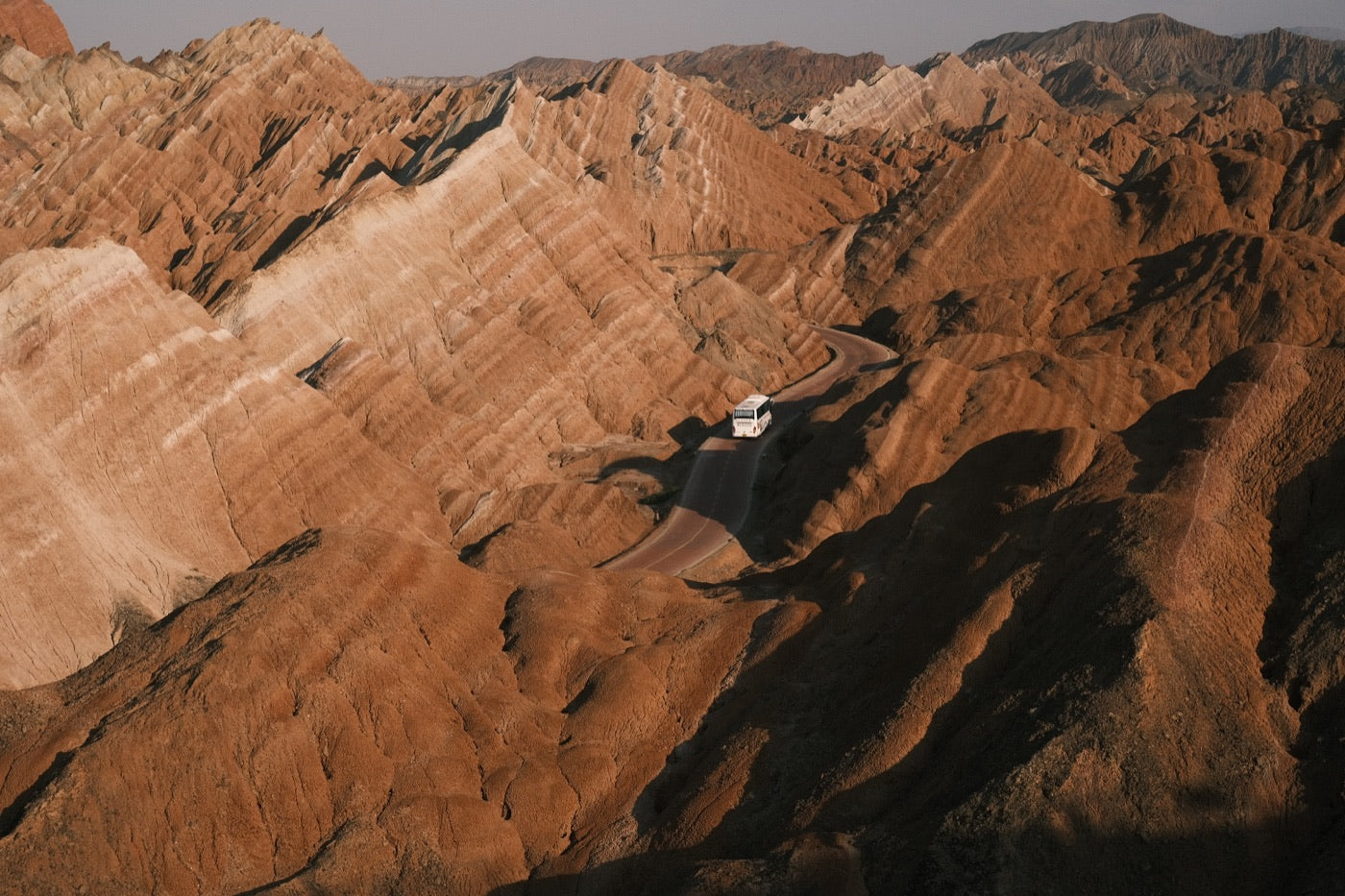 Mountain landscape and winding road