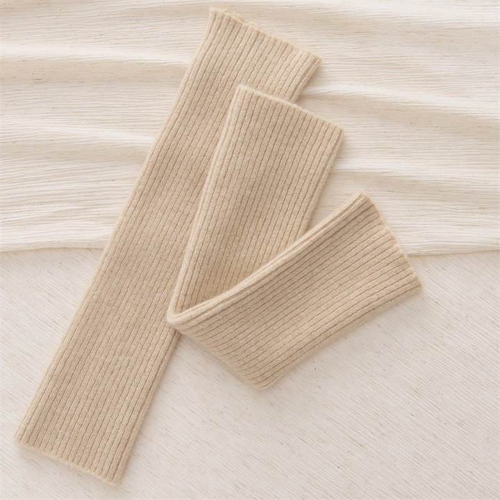 Classic cashmere ribbed leg warmers