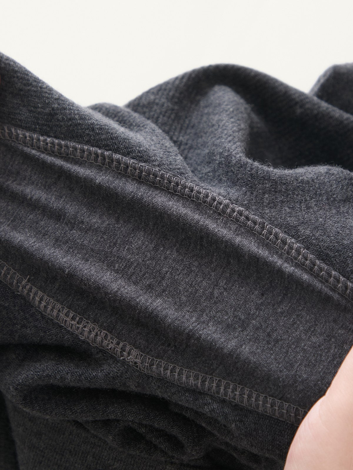 June — Charcoal — Stitching detail